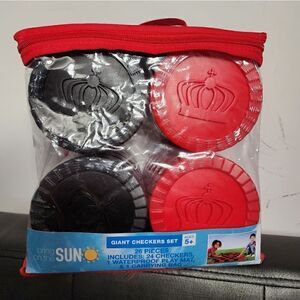 26-pc. Giant Checkers Play Set Sports Lawn Games Indoor Outdoor Sealed package